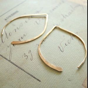 Gold Wishbone Earrings